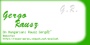 gergo rausz business card